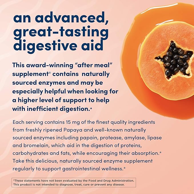 American Health, Super Papaya Enzyme Plus Chewable Tablets, 360 Count