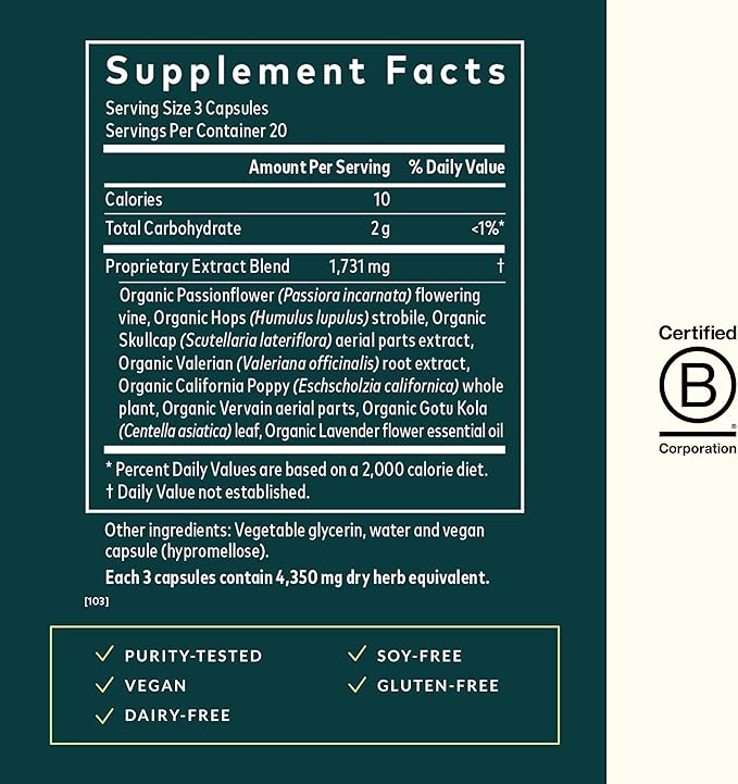 Gaia Herbs Sound Sleep - Natural Sleep Support to Promote Calm & Relaxation - with Valerian Root, Passionflower & More - 60 Vegan Liquid Phyto-Capsules (20-Day Supply)