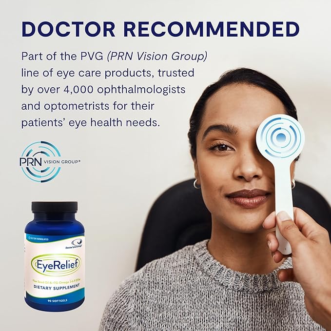 Doctor's Advantage Eye Relief Dietary Supplement 90 Count Softegels | 1-Month Supply of Natural Triglyceride Omega 3 Fish Oil for Retinal Gland Support
