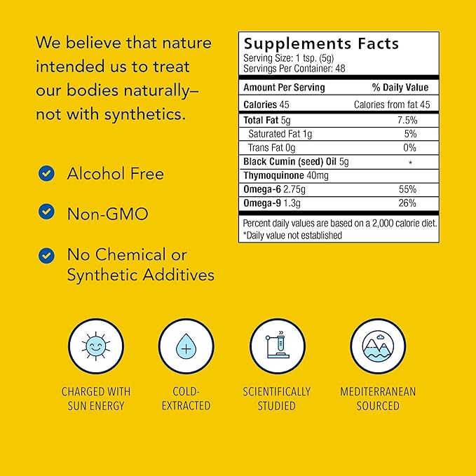 North American Herb & Spice Black Seed Oil - 8 fl. oz. - Cardiovascular, Digestive & Immune Support - Contains Wild, Mediterranean Oreganol P73 Oregano Oil - Non-GMO - 48 Total Servings