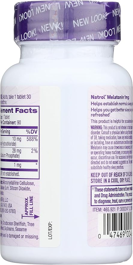 Natrol Melatonin Tablets 1mg, 90 Count