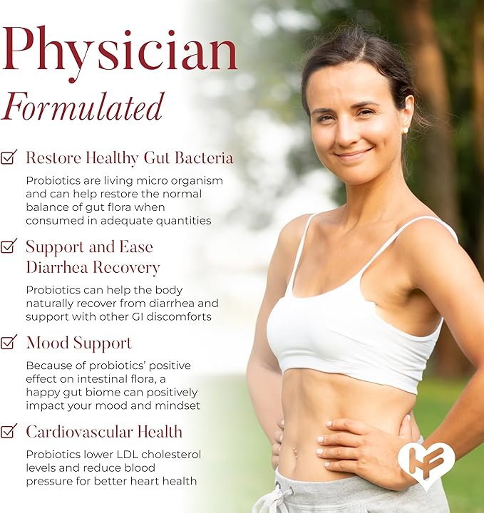 Physician Formulated Probiotic Supplement - 40 Billion CFU - Live Prebiotics and Probiotics for Men and Women - Probiotics for Gut Health - Non-GMO and Vegan - 30 Day Supply