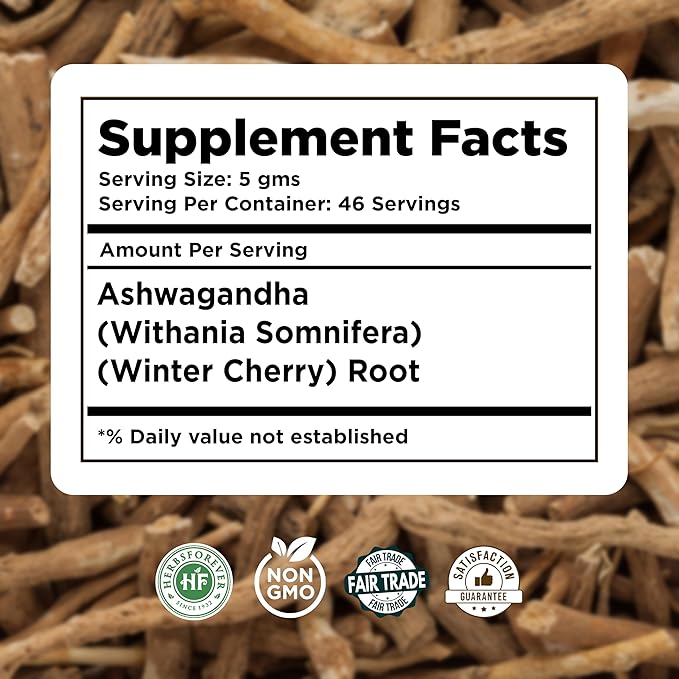 Ashwagandha Powder 230g I Winter Cherry, Non-GMO, Vegan, Gluten-Free I Ayurvedic Stress-Buster Supports Energy Booster, Vitality & Rejuvenator Overall Wellness