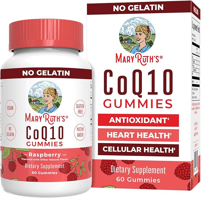 CoQ10 Gummies by MaryRuth's | Coenzyme Q10 | Gummy Supplements for Heart Health & Cellular Health | Antioxidant | CoQ10 120 mg | Vegan | Non-GMO | Gluten Free | 60 Count | 1 Month Supply