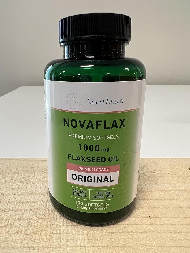 Natural Organic Flaxseed Oil 1,000 mg, Essential Omega 3 6 9 Natural ALA Healthy Hair Skin and Nails Gluten Free, Non-GMO, Hexane Free 100 Liquid Softgels