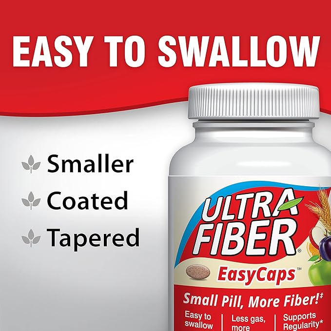 Caplets – High-Fiber Supplement for Regularity – 48% More Fiber per Caplet – Soluble & Insoluble Fiber Blend – Easy-to-Swallow Coated Caplets – 150ct