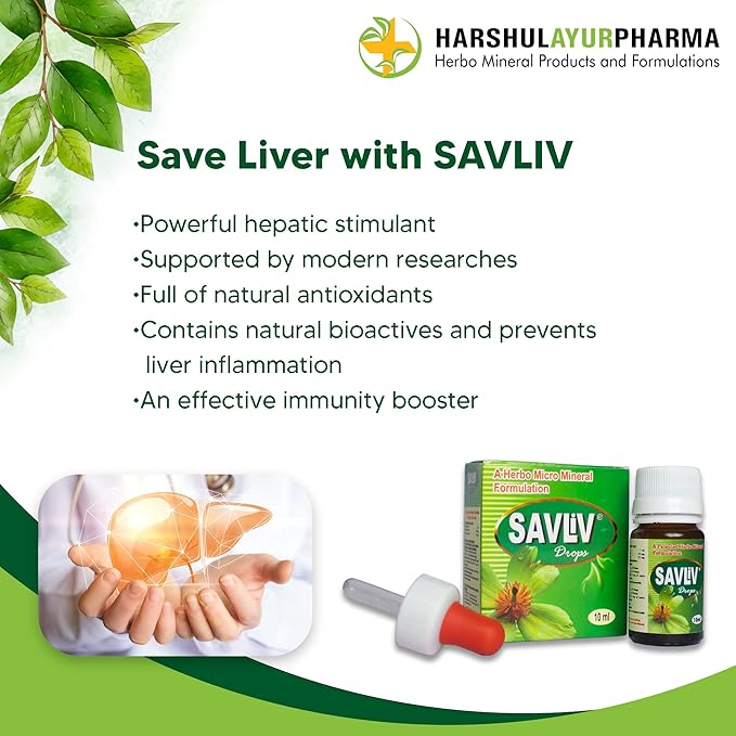 Liver Drops Ayurvedic Drops for Liver .Helps in Managing Various Liver Issues & Detox Pack of 10 Ml Vial, Natural