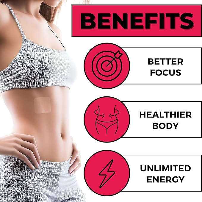 B12 Patches (Pack of 72) - 100% Natural Vitamin Patch for Women, Energy, Focus & Body Support, Self-Adhesive Transparent Stickers - Enhanced Formula