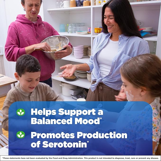 Natrol Mood + Stress 5-HTP 100 mg, Dietary Supplement for a Balanced Mood, Capsules for Adults, 30 Capsules, Up to a 30 Day Supply