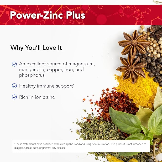 Physician's Strength Power-Zinc Plus - 8.82 oz - Healthy Immune Support with Austrian Pumpkinseed - 9 Servings