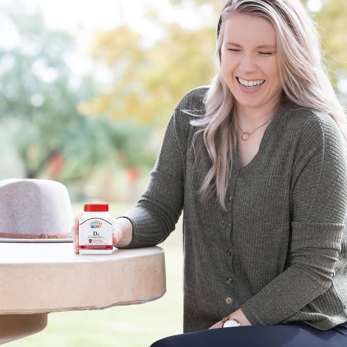 21st Century Healthcare Vitamin D3 125 mcg (5,000 IU) Rapid Release Softgels, 110 Count