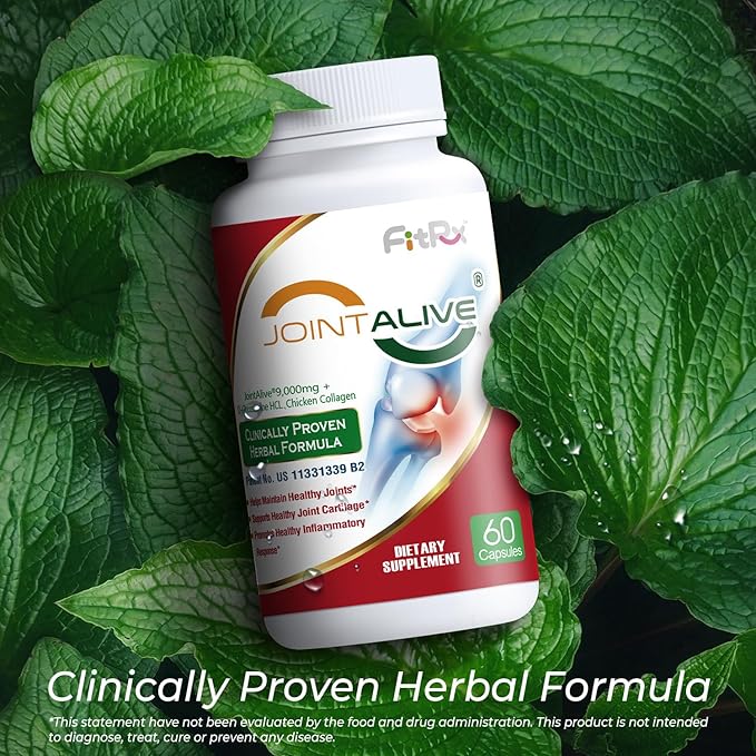 JointAlive Joint Support Supplements for Women & Men, Glucosamine Chondroitin, Relief Joints Discomfort, Cartilage Repair, Healthy Inflammatory Response, as Quickly as 7 Days, 30 Servings