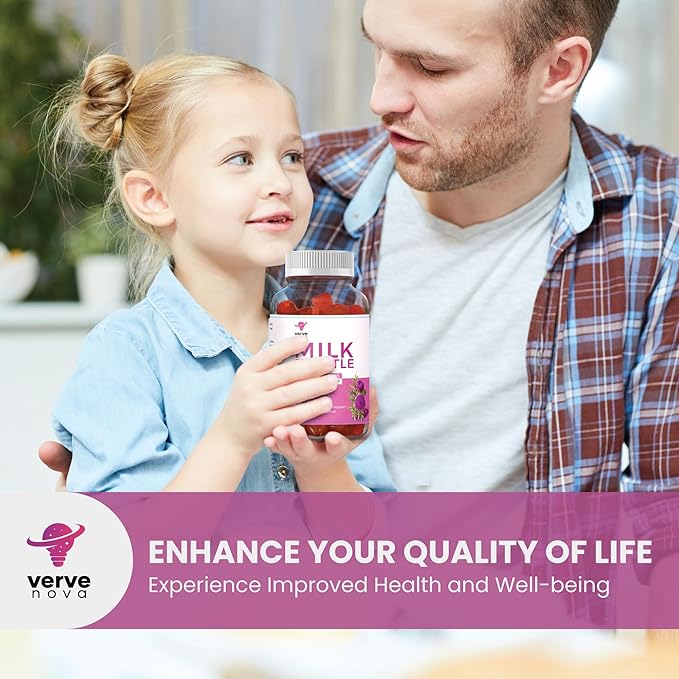 Milk Thistle Supplement Gummies – Liver Health Support, Herbal Antioxidant, Sugar-Free, Vegan, 60 Count