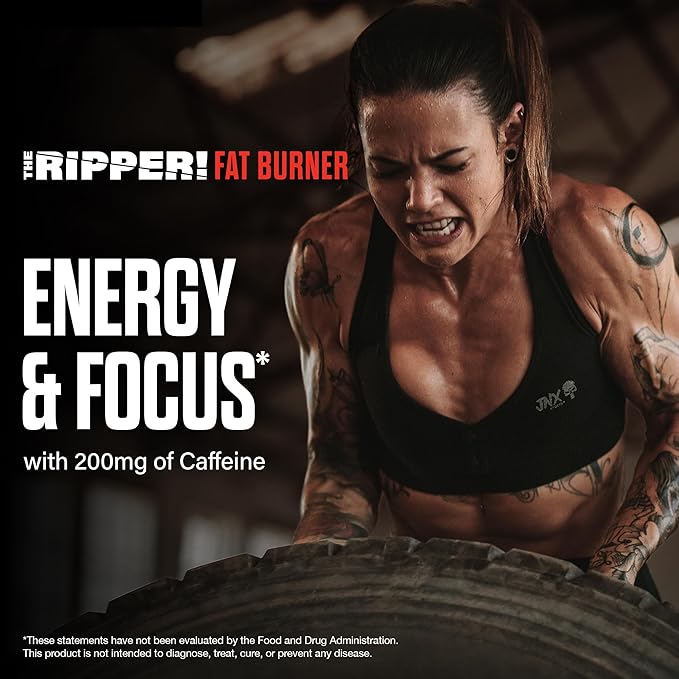 JNX SPORTS The Ripper! Shredding Thermogenic Fat Burner - Peach Mango 30 Servings | Advanced Fast Acting Stim Thermogenesis, Appetite Suppressant for Men & Women