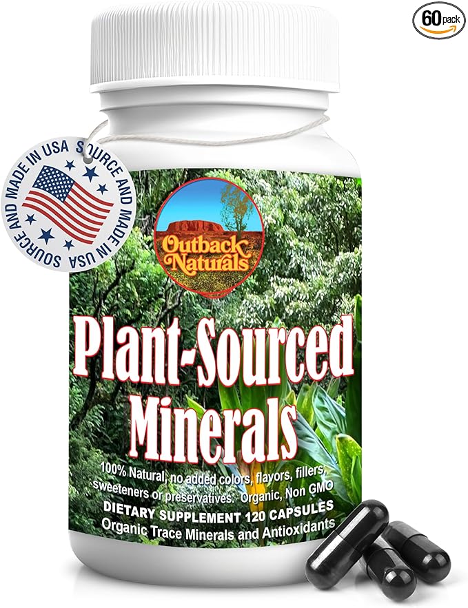 Fulvic Humic Mineral Blend of Plant-Sourced Trace Minerals, Electrolytes, Gut Health, Cognitive & Immune Support, Pure Vitality Formula for Strength - - 120 Capsules