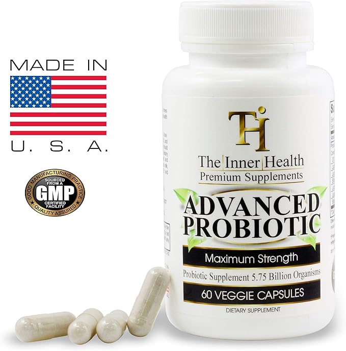 Advanced Probiotics for Women & Men to Support Healthy Gut & Immune System; 5.75 Billion Organisms; Bacillus Subtilis Lactobacillus Rhamnosus Acidophilus Probiotic L. Casei and More