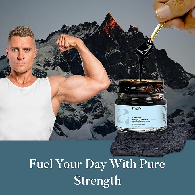 M&RS | Mars by GHC Pure Himalayan Shilajit Gold (Resin) Powered with Fulvic Acid and Shilajit - 15g - Pack of 1