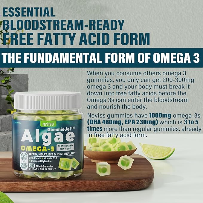 Vegan Omega 3 Gummies 1000mg + Mullein Gummies