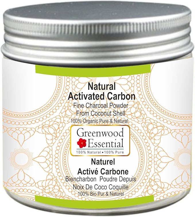 Natural Activated Carbon Fine Charcoal Powder From Coconut Shell 100% Organic Pure & Natural 200gm (7.05 oz)