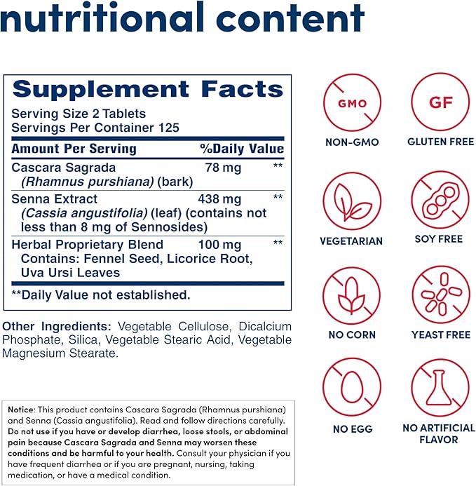 American Health Dietary Fiber Supplements, Tam Herbal Laxative, 250 Count