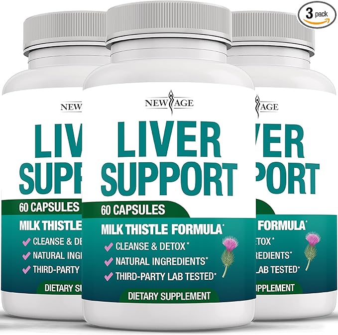 Liver Cleanse Detox & Repair - Milk Thistle Supplement - Liver Support with Choline, Artichoke Extract, Chicory & Dandelion Root Supplement - Milk Thistle Liver Detox & Liver Cleanse - 180 Count