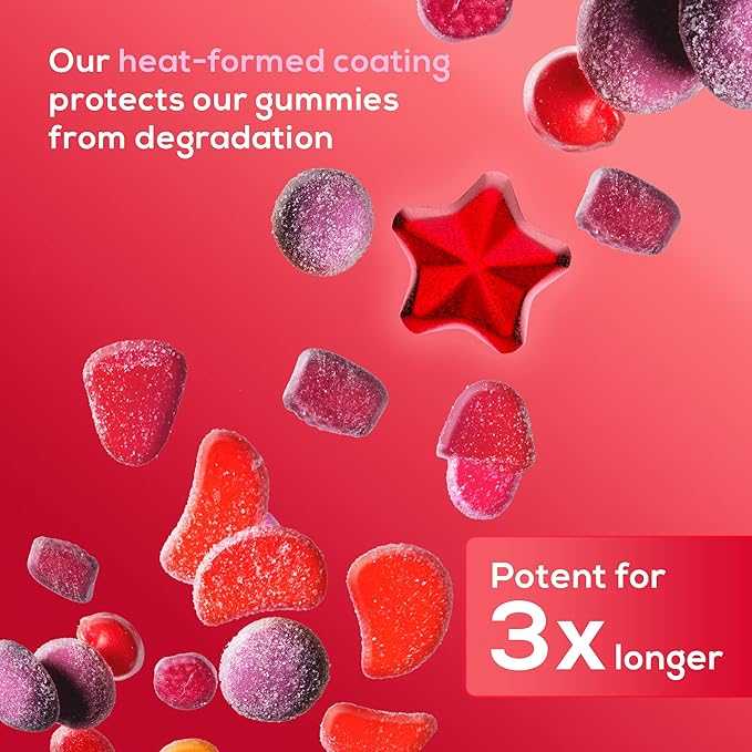 Natural Iron Supplement for Women and Men with a Delicious Mixed Berry Flavor - Chewable Vegan Iron Supplements w/Vitamin C, Zinc, Folic Acid & B Vitamins - 60 Iron Gummies for Anemia