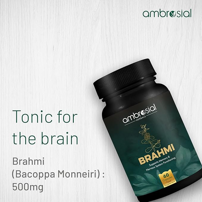 AMBROSIAL Brahmi Capsules 500 mg Pack of 1-60 Capsules
