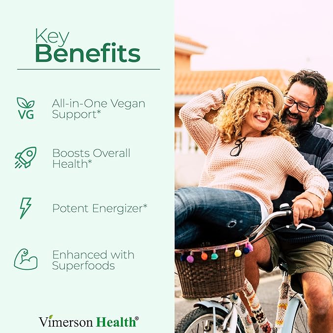 Vegan Multivitamins for Women & Men - Multivitamin & Multimineral Supplements for Energy, Focus and Overall Health. Daily Vegan Vitamins A, C, D, E & B12, Zinc, Calcium, Magnesium & More. 90 Tablets