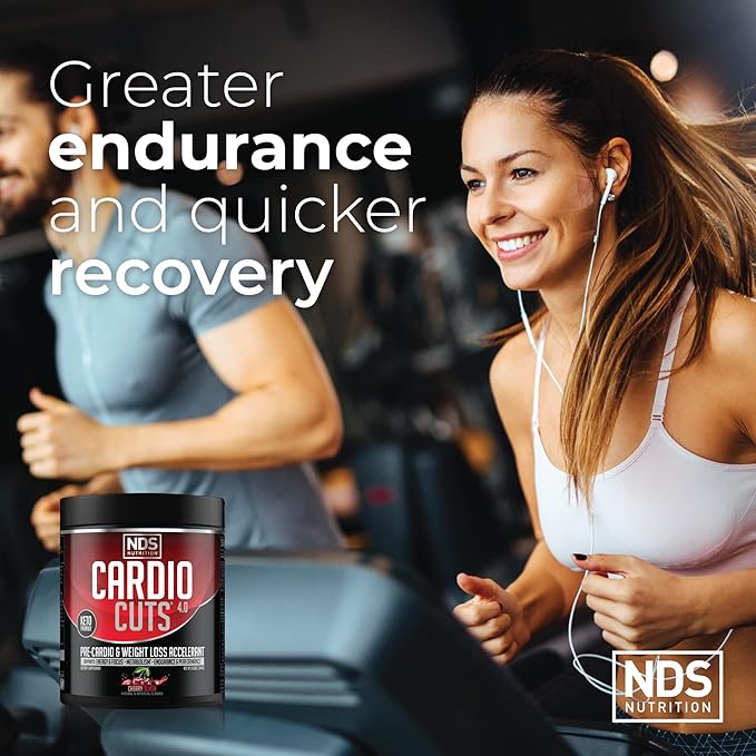 NDS Nutrition 4.0 Pre Workout Supplement - Advanced Weight Loss and Pre Cardio Formula with L-Carnitine, CLA, MCTs, L-Glutamine, and Safflower Oil - Cherry Slush (40 Servings)