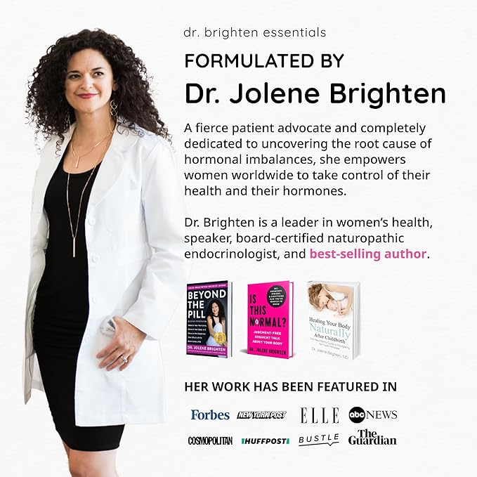 Dr. Brighten Magnesium Plus (as Magnesium Bi-glyncinate) - Beneficial in Maintaining a Healthy Mood, Sleep, Hormone Balance and Reducing Symptoms of PMS and Menstrual Cramps