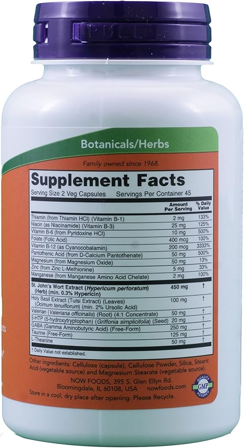 Now Foods Mood Support With St Johns Wort 180