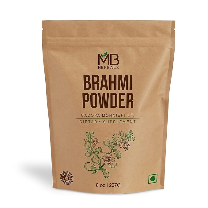 MB Herbals Pure Brahmi Powder 227g | Half Pound | Bacopa Powder | Hair Care
