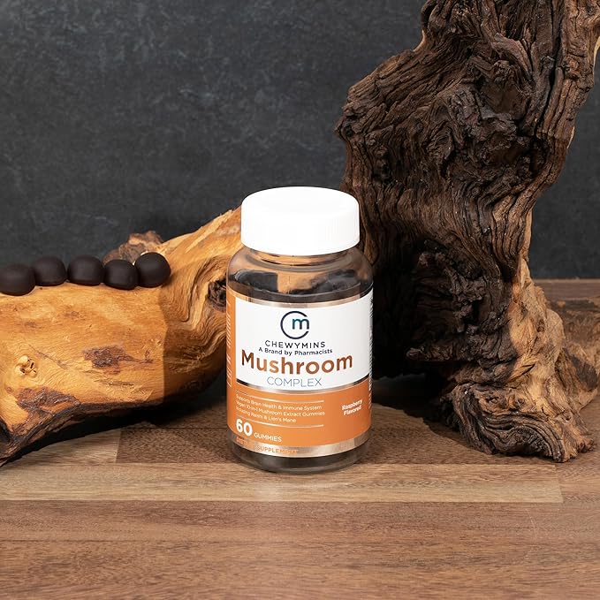 Halal Mushroom Complex Gummies - Raspberry Flavor - Non-GMO, Organic, and Vegan - Supports Brain Health and Immune System - 10-in-1 Mushroom Extract - 60 Gummies