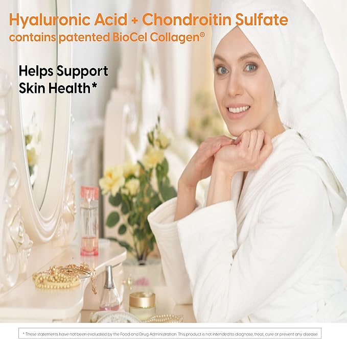 Doctor's Best Hyaluronic Acid with Chondroitin Sulfate, featuring BioCell Collagen, Non-GMO, Gluten Free, Soy Free, Joint Support