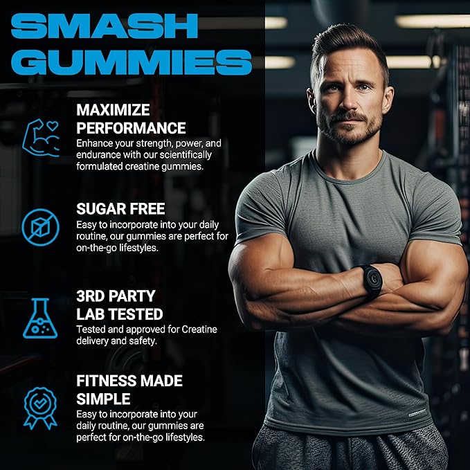 3-Month Supply Creatine Monohydrate Gummies 5g, Creatine for Women and Men, (120ct) Vegan, Sugar-Free, Gluten Free. Preworkout & Post Workout (Variety Pack: 90 Day Supply)