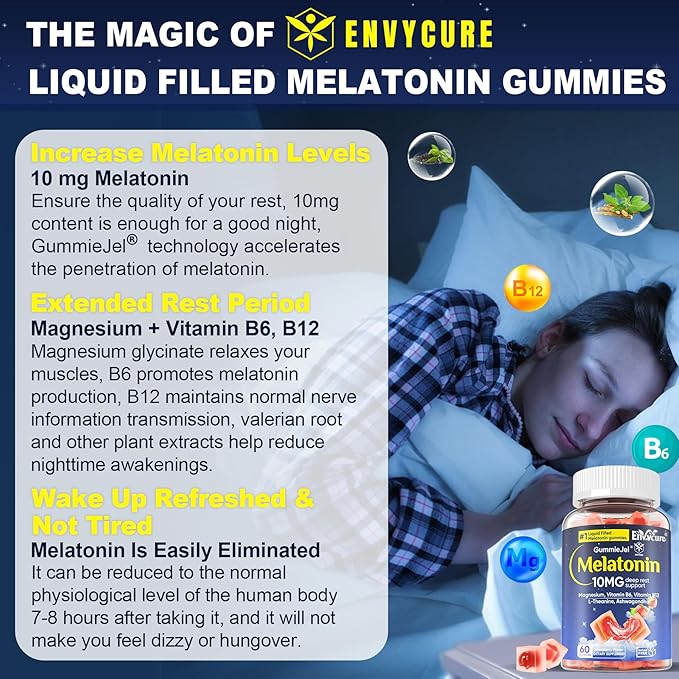 Sugar Free Melatonin Gummies 10mg 20mg with Magnesium Glycinate for Adults, L-Theanine, Ashwagandha, B6, Methyl b12, Lemon Balm & Chamomile, Supports Deep Relaxation,Drug Free, Strawberry- 60 Day
