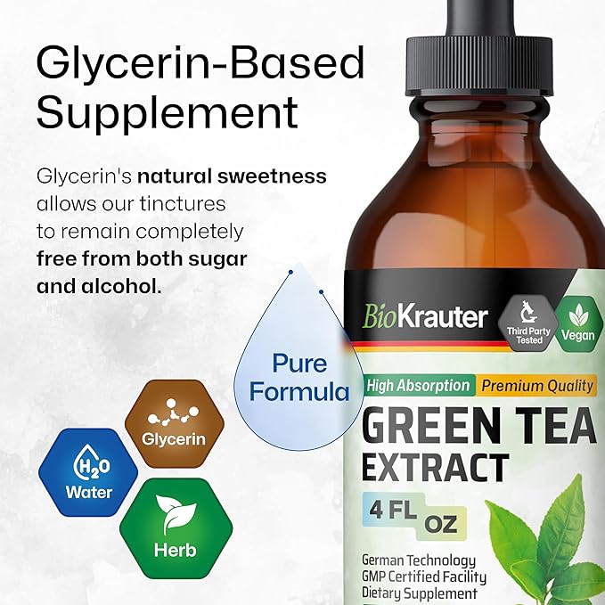 BIO KRAUTER Gymnema Tincture 4 Fl. Oz. & Green Tea Tincture 4 Fl. Oz.