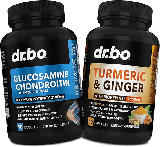 DR. BO Glucosamine Chondroitin & Turmeric Ginger Supplement
