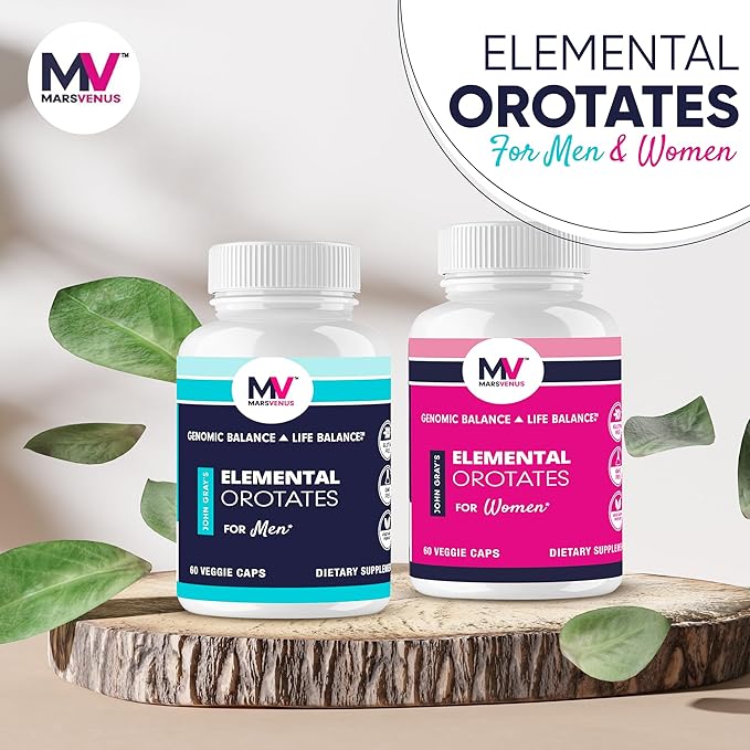 MARS VENUS Supplement with Lithium Orotate Ashwagandha Saffron Berberine Rhodiola Bacopa Fulvic Minerals - Elemental Orotates Capsules for for Women - 60 Count