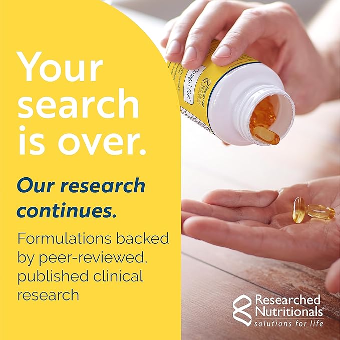 Researched Nutritionals Physician's Daily + D3 Supplement - Daily Multivitamin for Men and Women with Vitamin D3 2000iu, Vitamin B12, Vitamin B6 + Methylated Folate (60 Capsules)