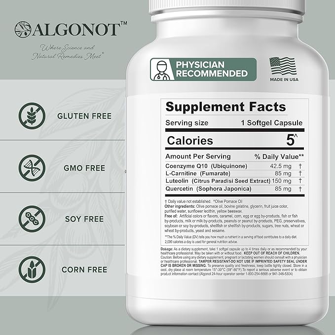FibroProtek 1 Pack, Physician Recommended - Luteolin & Quercetin Included in an Exclusive Combination of Ingredients Including Olive Pomace Oil