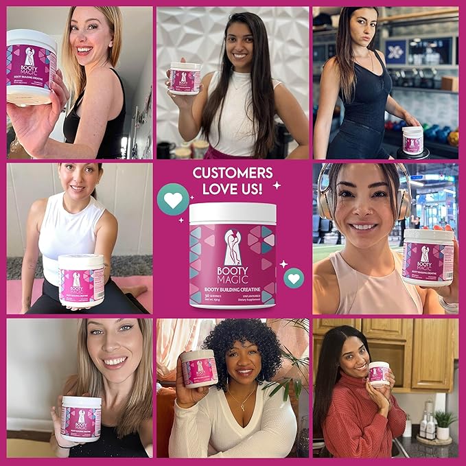 Booty Building Creatine - Unveil Glute Gains and Muscle Growth for Women, Micronized for Enhanced Big Booty Results - 30 Servings