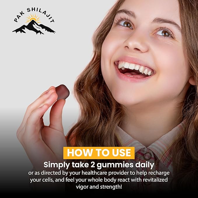Pure Sundried Himalayan Shilajit Gummies for Men & Women | Organic Shilajit Gummies | Natural 85 Plus Trace Minerals Fulvic Acid | Energy, Immunity | Sugar-Free 60 Healthy Gummies