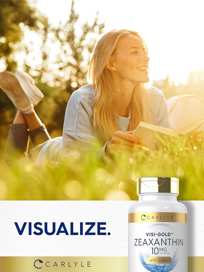 Carlyle Zeaxanthin 10mg | 120 Softgels | Eye Health Support with Lutein | Non-GMO, Gluten Free Supplement