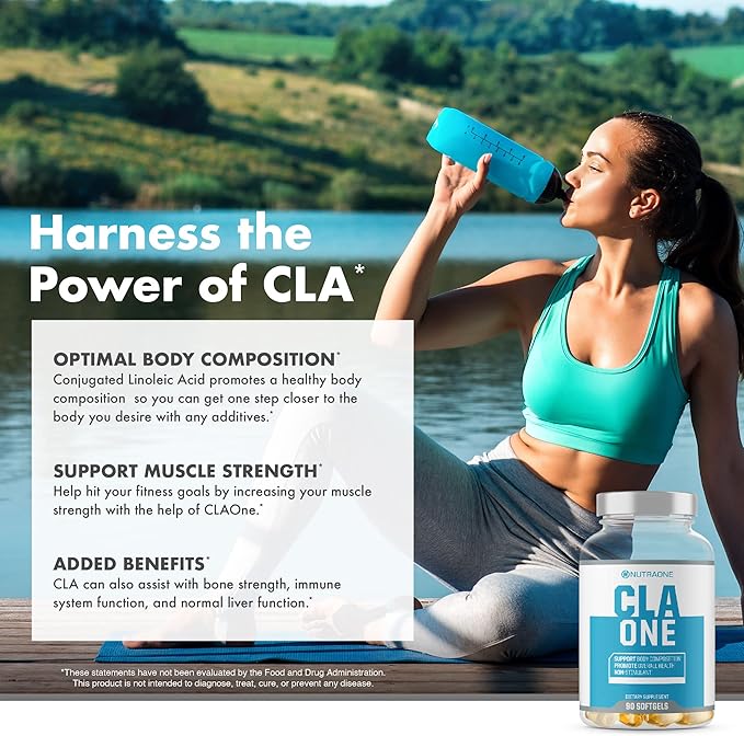 NutraOne CLAOne Supplement from Nutrition — Conjugated Linoleic Acid (CLA) Natural Supplement* (90 Capsules)