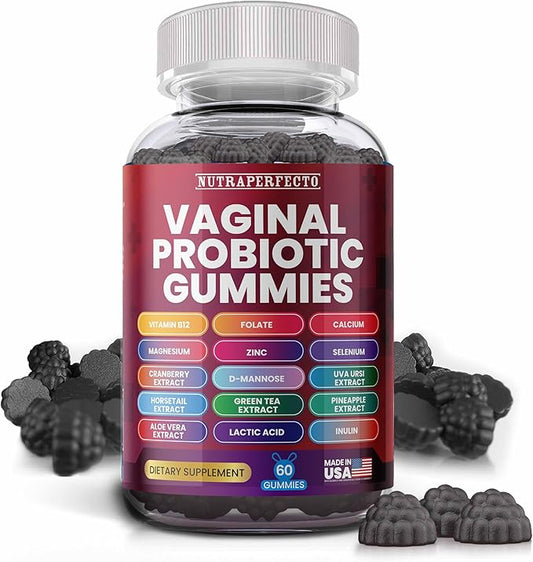 Vaginal Probiotic Gummies for Women – BV & Yeast Infection Support, pH Balance, Cranberry & D-Mannose, Feminine Health, Urinary & Vaginal Flora Care