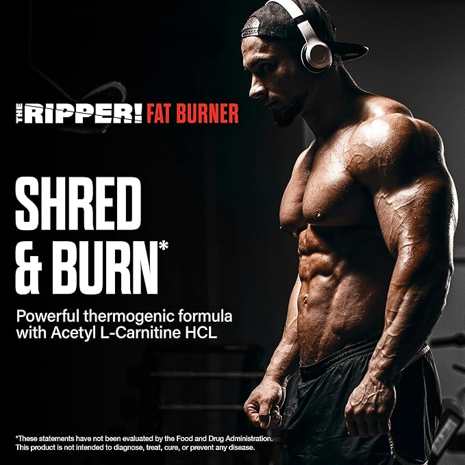 JNX SPORTS The Ripper! Shredding Thermogenic Fat Burner - Peach Mango 30 Servings | Advanced Fast Acting Stim Thermogenesis, Appetite Suppressant for Men & Women