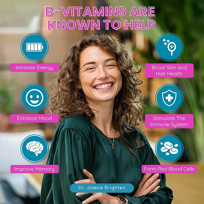 Dr. Brighten B-Active Plus - B Vitamins Dietary Supplement Combination Formula Supplies Most of The Vitamin-B in Their Coenzymated Forms Supports Methylation (30 Count)