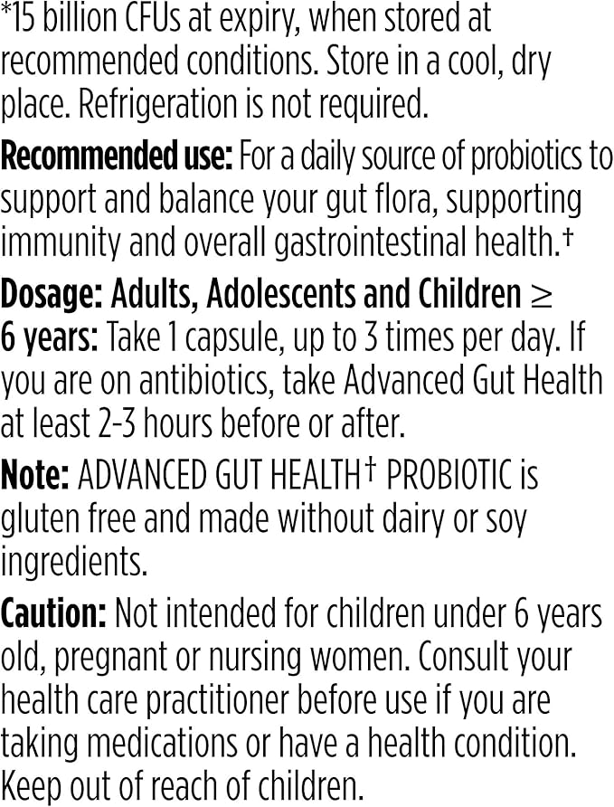 Genuine Health Advanced Gut Health Gentle-Care Probiotic, Helps Promote Digestive, Gastrointestinal & Gut Health, Multi-Strain Formula, 30 Capsules