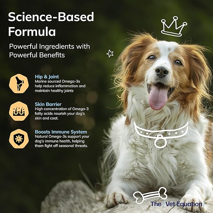 Omega Multifunctional for Dogs – Duck-Flavored, 90 Chews – with Marine Sourced Omega-3s – Supports Joint, Skin, Coat & Immune Health